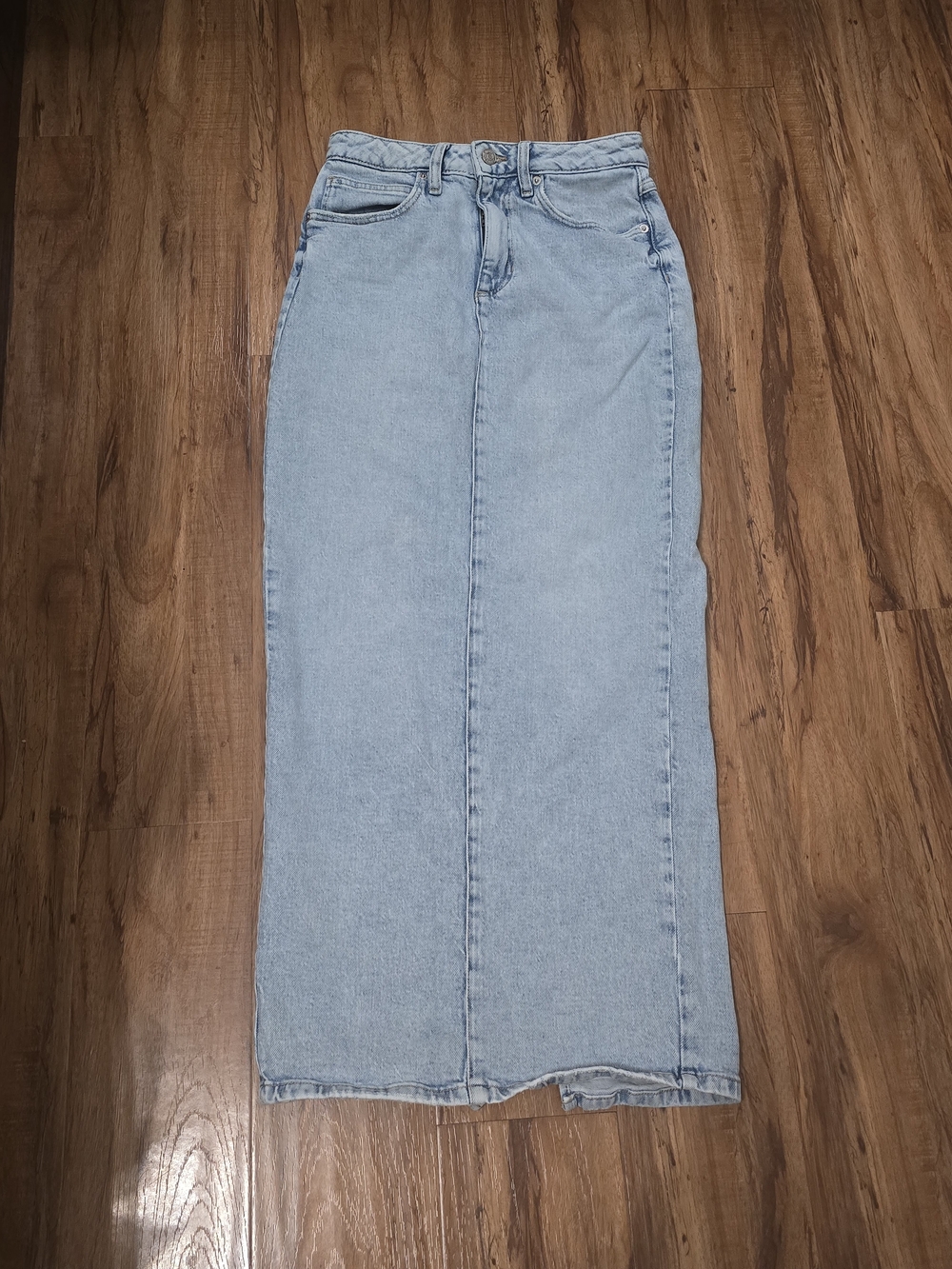 Forever 21 Light Blue Denim Maxi Skirt